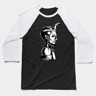 African Zulu Warrior Baseball T-Shirt